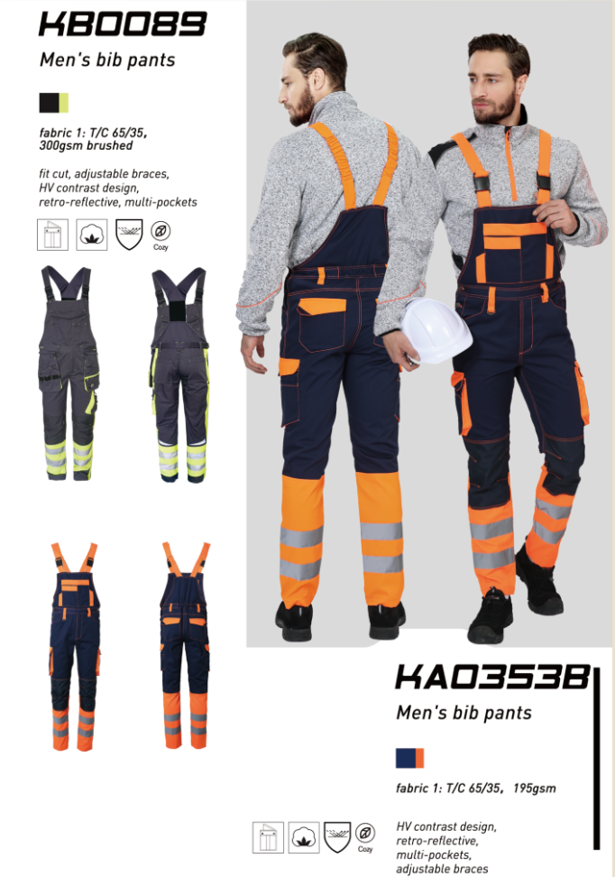 KB0089多口袋工装背带裤